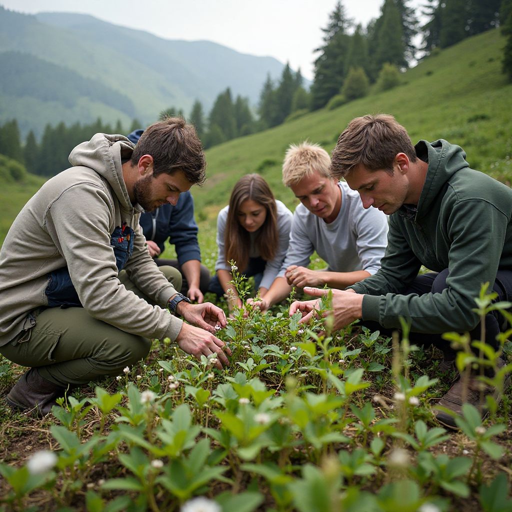 EcoNatura team members working in the field